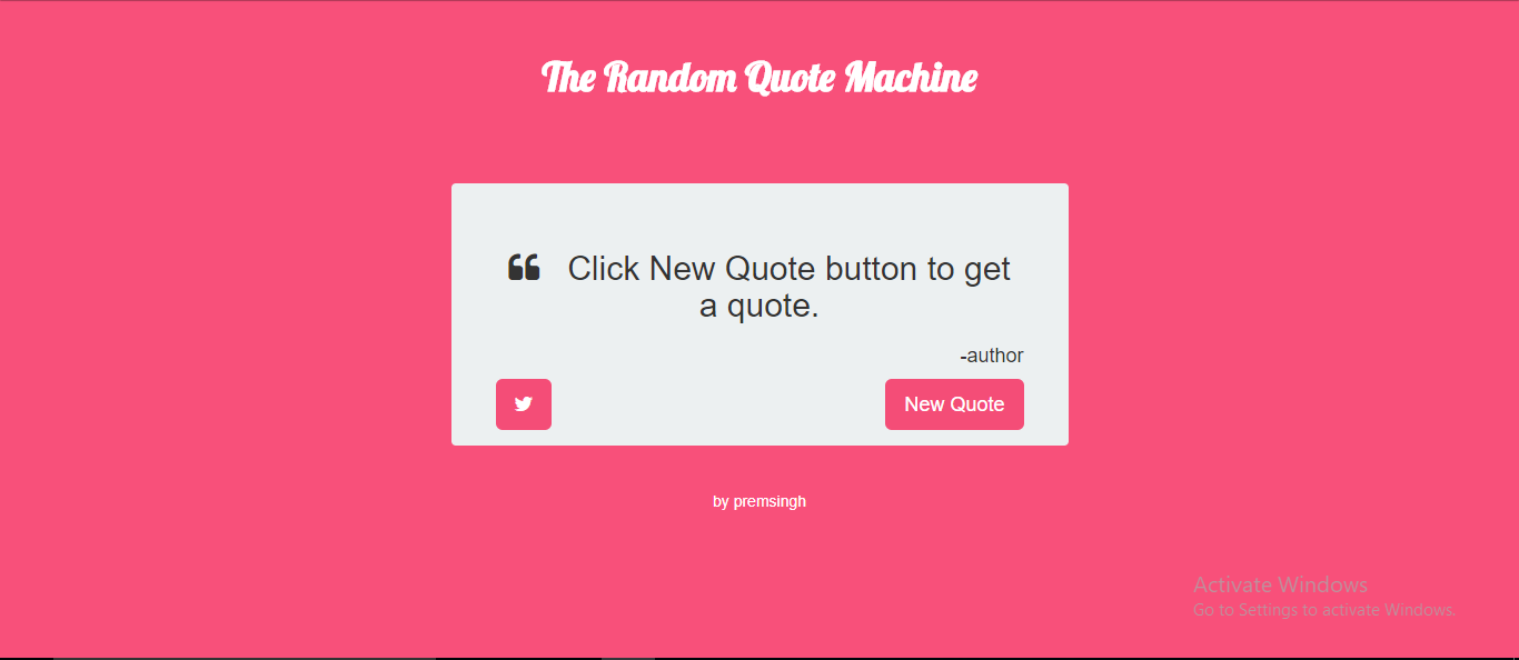 Freecodecamp Random Quote Machine